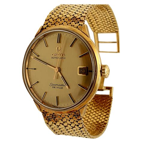 omega seamaster 18 karat gold watch|omega seamaster ceragold watch.